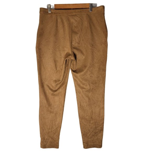 J Jill Suede Ankle Legging Womens M Brown Ankle Pants Casual Textured Neutral - Picture 2 of 12